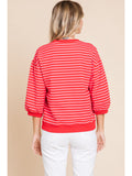Ky Striped Ribbed Top