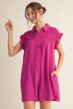 Solid Collar Jumpsuits with Pockets