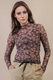 High Neck Fitted Lace Top