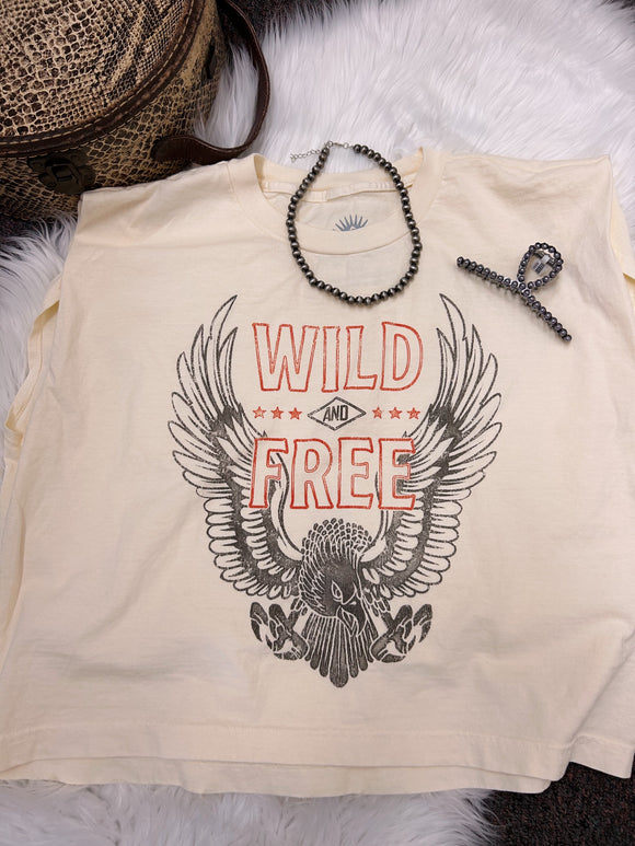 Wild & Free Bird Muscle Tee- Ivory