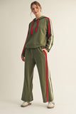 Blair Contrast Accent Casual Hoodie Set