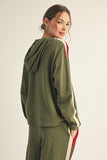Blair Contrast Accent Casual Hoodie Set