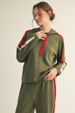 Blair Contrast Accent Casual Hoodie Set