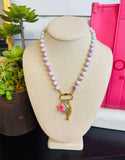 Watercolor Bead With Charms