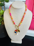 Watercolor Bead With Charms