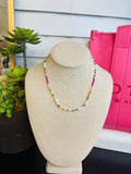 Multi Color Seed Bead Necklace