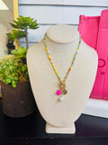 Seed Bead Necklace with Charms