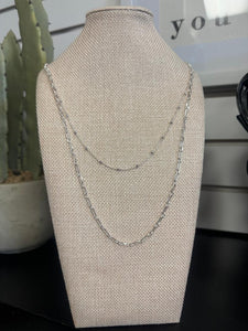 Double Strand Small Paperclip Necklace