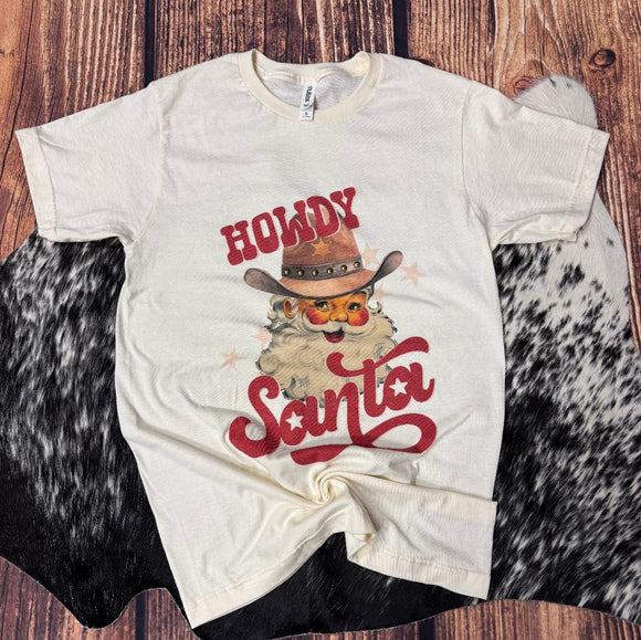 Howdy Santa Christmas Tee