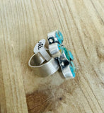 Sterling Silver Turquoise 7-Stone Ring