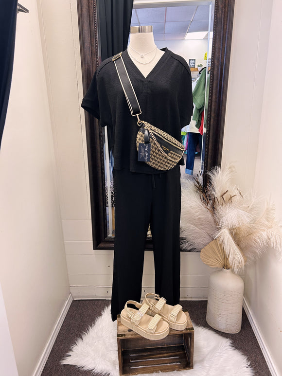 Malery Textured Set-Black