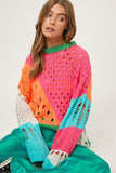 Sierra Color Block Pullover Sweater
