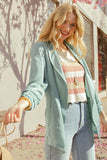 Maleri Soft Cinch Sleeves Blazer-Sage