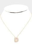Monogram Pendant Necklace-Gold