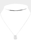 Monogram Pendant Necklace-Silver