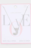 Monogram Pendant Necklace-Silver