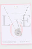 Monogram Pendant Necklace-Silver