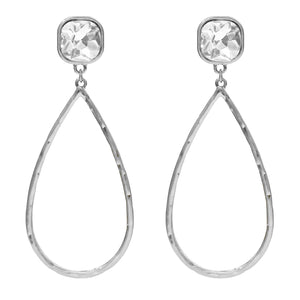 Gayla Glass Stone Teardrop Earrings