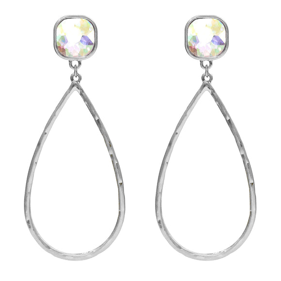 Gayla Glass Stone Teardrop Earrings
