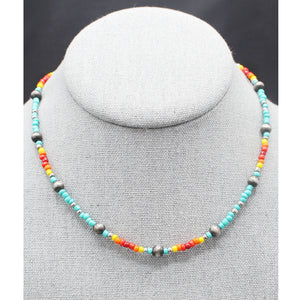 Calli Turquoise Navajo Pearl Necklace