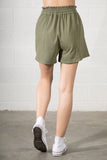Hunter Paper Bag Shorts-Olive