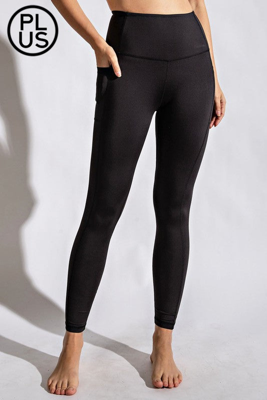 90 Degree By Reflex Fleece Lined Leggings - Yoga Pants - Black