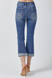 Claire Distressed Capri With Cuff