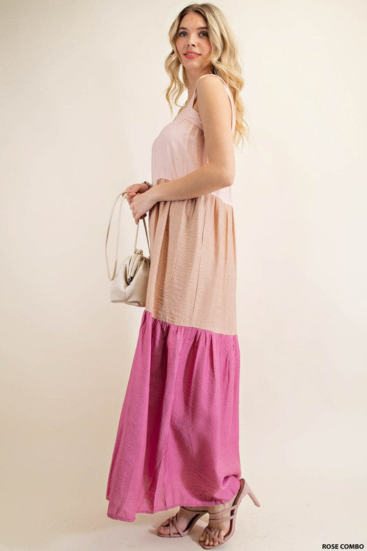 color block maxi dress Kaitlynn Tiered Color Block Maxi Dress – Missy's Boutique