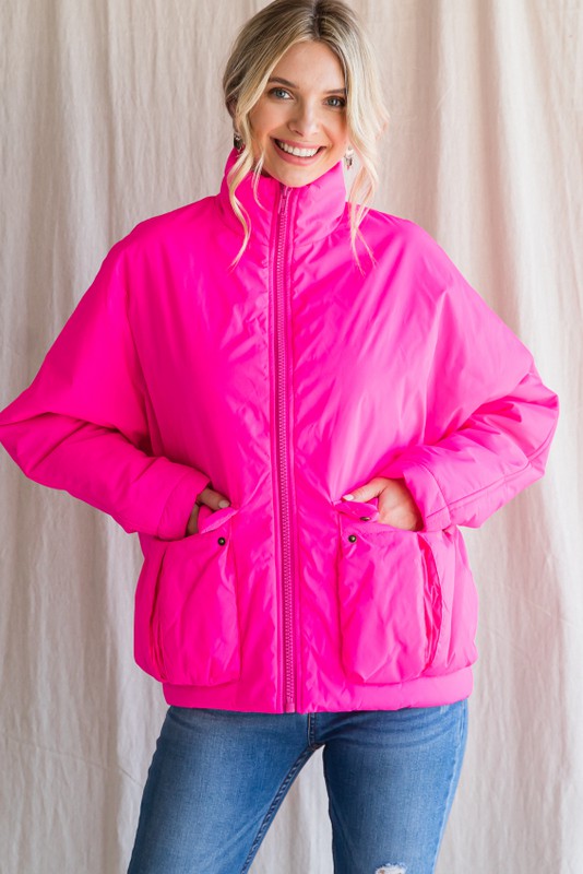Lidia Puffer Jacket-Pink