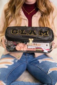 Black Glam Makeup Bag
