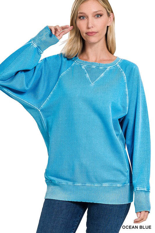 Sada Pullover Sweatshirt-Ocean Blue