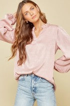 Addeline Satin Peasant Top
