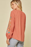 Marsella Embroidered A-Line Top