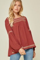 Aiden Embroidered Top