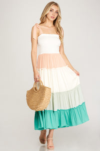 Katy Color Blocked Maxi Dress