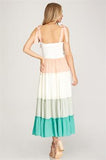 Katy Color Blocked Maxi Dress