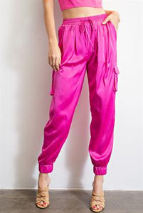 Kellie Cargo Pants-Pink