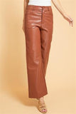 Ester Pleather Straight Leg Pants