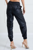 Dala Faux Leather Smocked Pants
