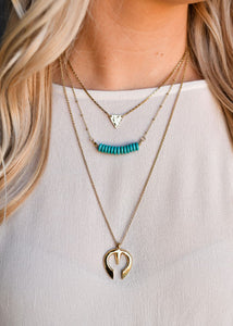 Gin Gold and Turquoise Necklace