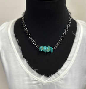 Quincey Turquoise Chain Necklace