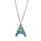 Turquoise Initial Necklace