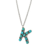 Turquoise Initial Necklace