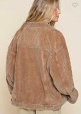 Fiona Studded Oversized Corduroy Jacket