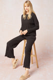 Jenntrie Ribbed Flare Pant