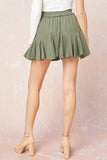Geena Flutter Skirt-Olive