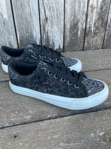 Cosmic Black Leopard Sneaker