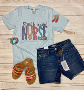 Blessed To Be Called Nurse-Sky Blue