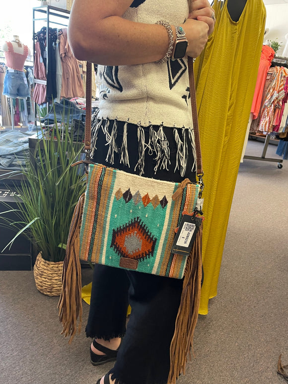 Laramie American Darling Aztec & Leather Bag