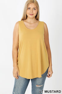 Sandy Relaxed Fit Tank Top Plus-Lt Mustard
